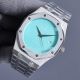 Copy Audemars Piguet Royal Oak watch Ice Blue Dial Silver Bezel Stainless Steel Strap (2)_th.jpg